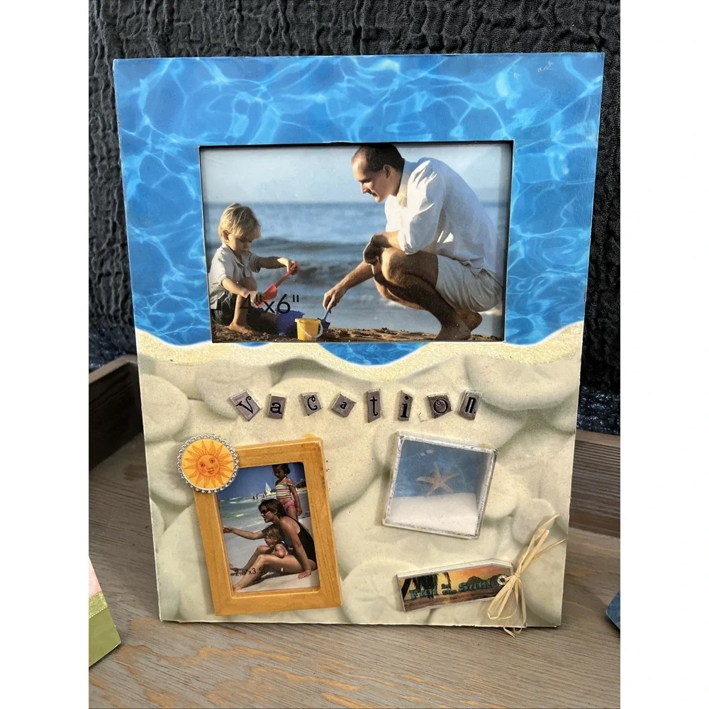 Collage Art‎ Photo Frames 3 Frames/3 Scrapbooking Style Designs Good Condition